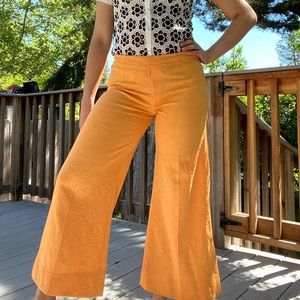Orange creamsicle vintage 60s / 70s bell bottoms